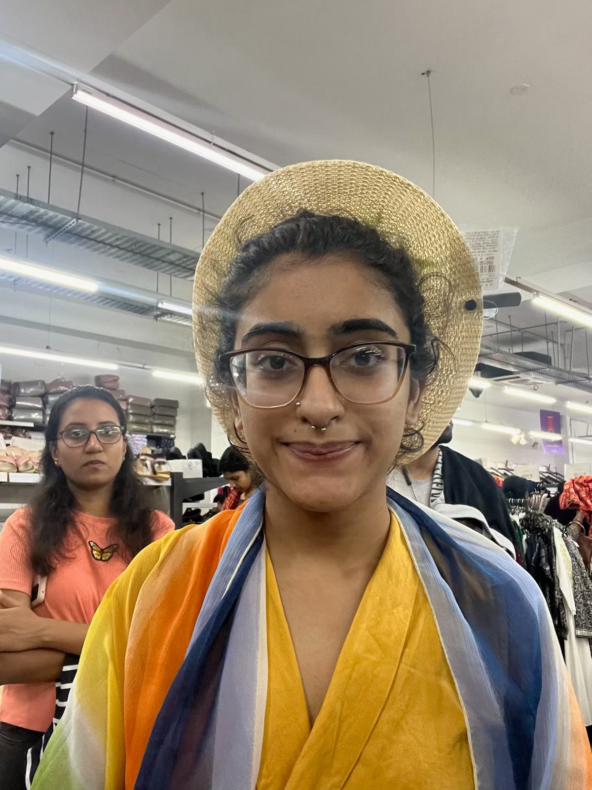 Vanshika wearing a sun hat