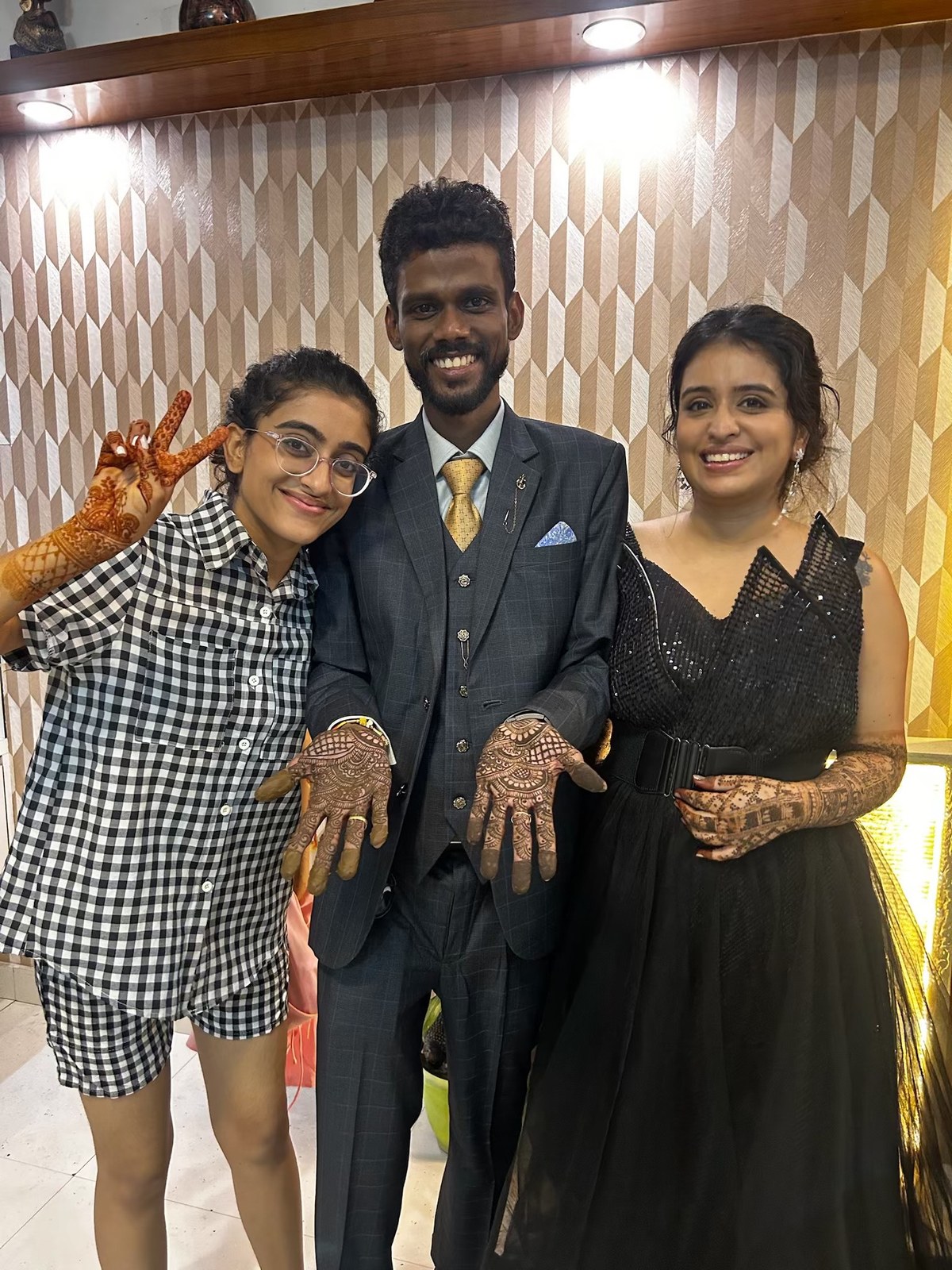 Vanshika with family at a celebration
